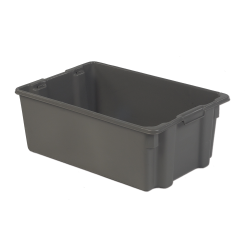 28" L x 18" W x 10" Hgt. Gray Polylewton ® Stack-N-Nest ® Container