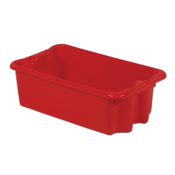 24" L x 14" W x 8" Hgt. Red Polylewton ® Stack-N-Nest ® Container