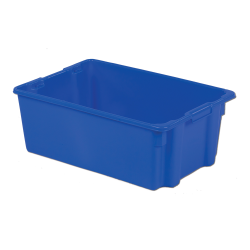 28" L x 18" W x 10" Hgt. Dark Blue Polylewton ® Stack-N-Nest ® Container