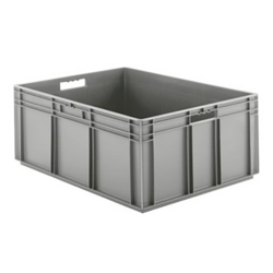 32" L x 24" W x 12-1/2" Hgt. Gray Container with Solid Sides & Base