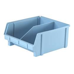 12-3/4" L x 11-3/8" W x 6" Hgt. Plastibox ® Parts Bin with 2 Compartments