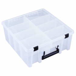 Portable Plastic 6-Compartment Storage Container Small Case Box Transparent R1Z6