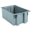 19-1/2" L x 15-1/2" W x 10" Hgt. Gray Akro-Mils® Nest & Stack Container
