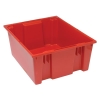 23-1/2" L x 19-1/2" W x 10" Hgt. Red Quantum® Stack & Nest Tote