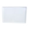 White Polypropylene Flat Bottom Tray - 17-3/4" L x 25-1/2" W x 1" Hgt.