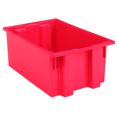 19-1/2" L x 15-1/2" W x 10" Hgt. Red Akro-Mils® Nest & Stack Container