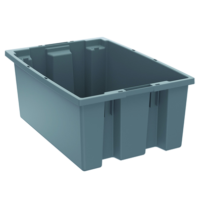 19-1/2" L x 13-1/2" W x 8" Hgt. Gray Akro-Mils® Nest & Stack Container