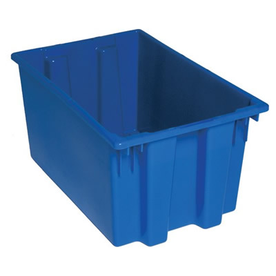23-1/2" L x 15-1/2" W x 12" Hgt. Blue Quantum® Stack & Nest Tote