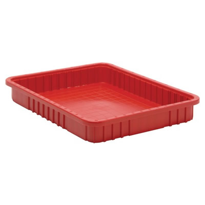 Red Dividable Grid Container - 22-1/2" L x 17-1/2" W x 3" Hgt.