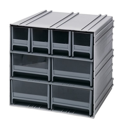 Interlocking Storage Cabinet with 4 IDR 202 & 4 IDR 204 Drawers