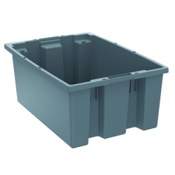 19-1/2" L x 13-1/2" W x 8" Hgt. Gray Akro-Mils ® Nest & Stack Container