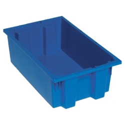 18" L x 11" W x 6" Hgt. Blue Quantum® Stack & Nest Tote