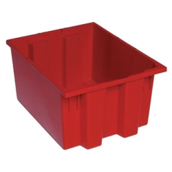 19-1/2" L x 15-1/2" W x 10" Hgt. Red Quantum® Stack & Nest Tote