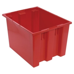 19-1/2" L x 15-1/2" W x 13" Hgt. Red Quantum® Stack & Nest Tote