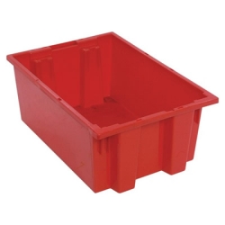 19-1/2" L x 13-1/2" W x 8" Hgt. Red Quantum® Stack & Nest Tote