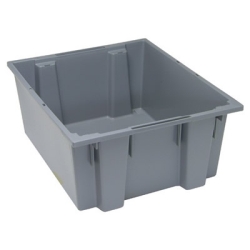 23-1/2" L x 19-1/2" W x 10" Hgt. Gray Quantum® Stack & Nest Tote