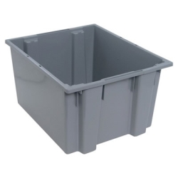 23-1/2" L x 19-1/2" W x 13" Hgt. Gray Quantum® Stack & Nest Tote