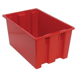 23-1/2" L x 15-1/2" W x 12" Hgt. Red Quantum® Stack & Nest Tote