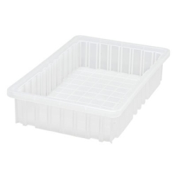 Clear Dividable Grid Container - 16-1/2" L x 10-7/8" W x 3-1/2" Hgt.