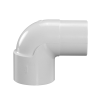 1-1/4" Schedule 40 White PVC Socket x Spigot 90° Street Elbow