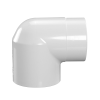 4" Schedule 40 White PVC Socket x Spigot 90° Street Elbow