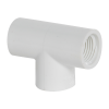 1/2" Schedule 40 White PVC Threaded Tee