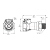 3/8" MNPT HFC 12 Series Polypropylene Coupling Body - Shutoff (Insert Sold Separately)