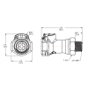 3/8" MNPT HFC 12 Series Polypropylene Coupling Body - Straight Thru (Insert Sold Separately)