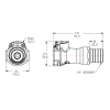 3/4" In-Line Hose Barb HFC 12 Series Polypropylene Coupling Body - Shutoff (Insert Sold Separately)