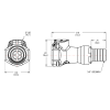 5/8" In-Line Hose Barb HFC 12 Series Polypropylene Coupling Body - Straight Thru (Insert Sold Separately)