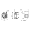 5/8" In-Line Hose Barb HFC 12 Series Polypropylene Coupling Body - Shutoff (Insert Sold Separately)