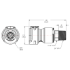 3/4" NPT Valved CPC™ Pipe Thread Non-Spill Coupling Body (Insert Sold Separately)