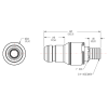 3/4" Hose Barb Valved In-line CPC™ Non-Spill Coupling Insert (Body Sold Separately)