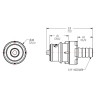 3/8" In-Line Hose Barb HFC 12 Series Polypropylene Coupling Insert - Shutoff (Body Sold Separately)