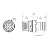 5/8" In-Line Hose Barb HFC 12 Series Polypropylene Coupling Insert - Straight Thru (Body Sold Separately)