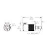 1/4" In-Line Hose Barb LC Series Chrome Plated Brass Body - Straight Thru (Insert Sold Separately)