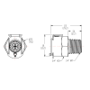 1/4" MNPT In-Line LC Series Chrome Plated Brass Body - Shutoff (Insert Sold Separately)