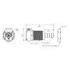 1/4" Hose Barb LC Series Chrome Plated Brass Panel Mount Body - Shutoff (Insert Sold Separately)