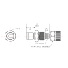 3/8" In-Line Ferruleless PTF LC Series Chrome Plated Brass Insert - Straight Thru (Body Sold Separately)