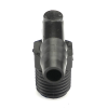 1/4" NPT x 5/16" Hose ID Black HDPE Elbow