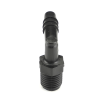 1/4" NPT x 5/16" Hose ID Black HDPE Elbow