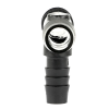 3/8" x 1/2" x 1/2" Hose ID Black HDPE Tee
