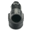 1" NPT x 1" Hose ID Black HDPE Elbow