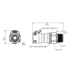 3/8" NPT LQ4 Chrome Plated Brass Valved Body - Blue (Insert Sold Separately)