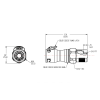 1/4" ID x 3/8" OD PTF LQ4 Chrome Plated Brass Valved Body - Red (Insert Sold Separately)