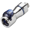 1/4 SAE-04 LQ4 Chrome Plated Brass Valved Body - Blue (Insert Sold Separately)