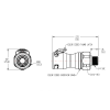 1/4 SAE-04 LQ4 Chrome Plated Brass Valved Body - Blue (Insert Sold Separately)