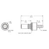 1/4" Hose Barb LQ4 Chrome Plated Brass Valved Insert - Red (Body Sold Separately)