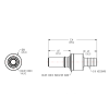 3/8" Hose Barb LQ4 Chrome Plated Brass Valved Insert - Blue (Body Sold Separately)