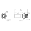 3/8 SAE-06 LQ4 Chrome Plated Brass Valved Insert -Blue (Body Sold Separately)